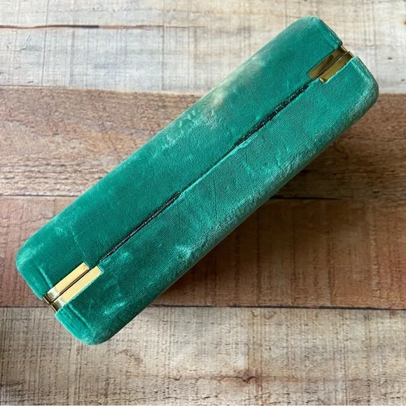 Vintage Velvet Mirrored Jewelry Box - Picture 7 of 8